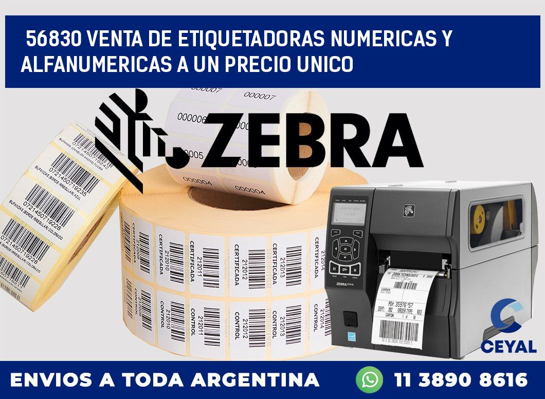 56830 VENTA DE ETIQUETADORAS NUMERICAS Y ALFANUMERICAS A UN PRECIO UNICO