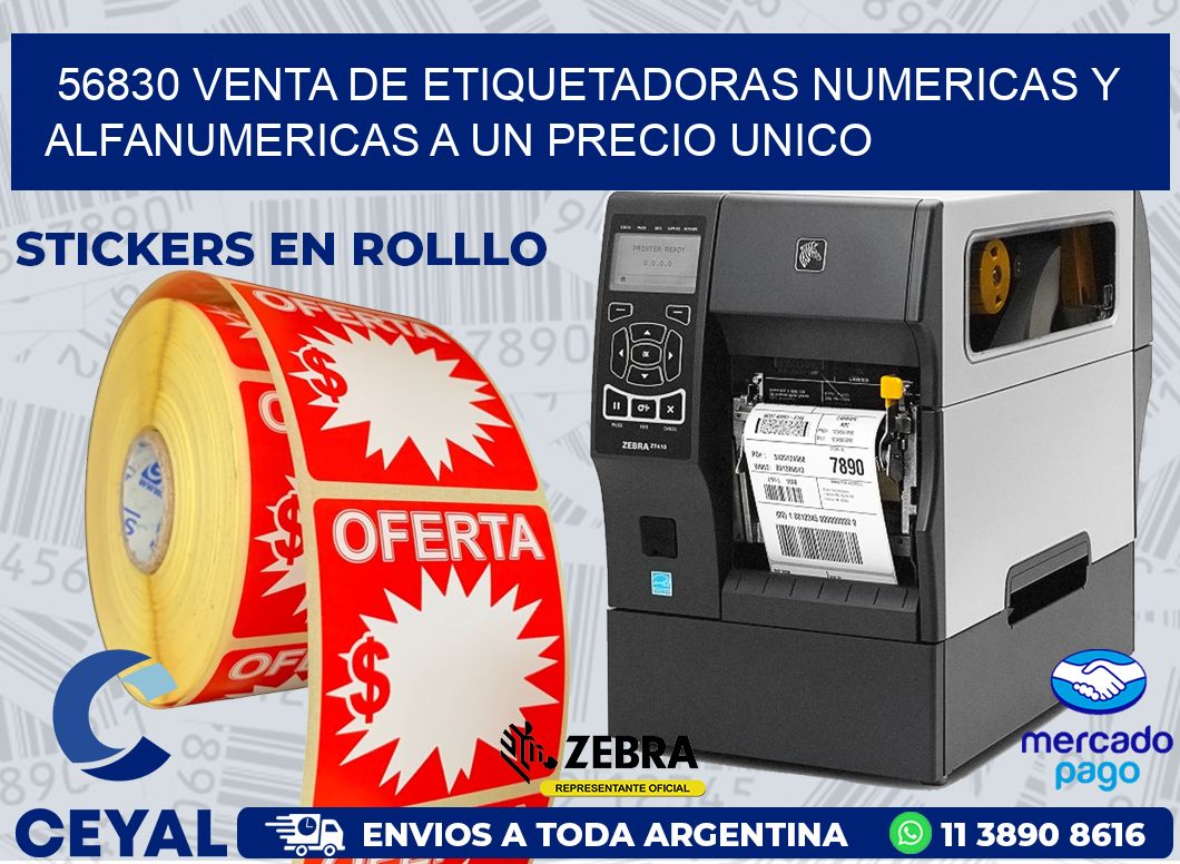 56830 VENTA DE ETIQUETADORAS NUMERICAS Y ALFANUMERICAS A UN PRECIO UNICO