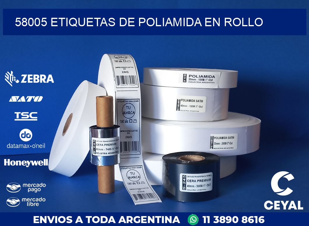 58005 ETIQUETAS DE POLIAMIDA EN ROLLO