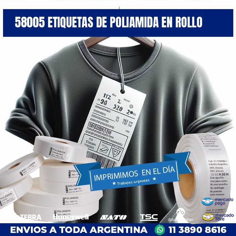 58005 ETIQUETAS DE POLIAMIDA EN ROLLO