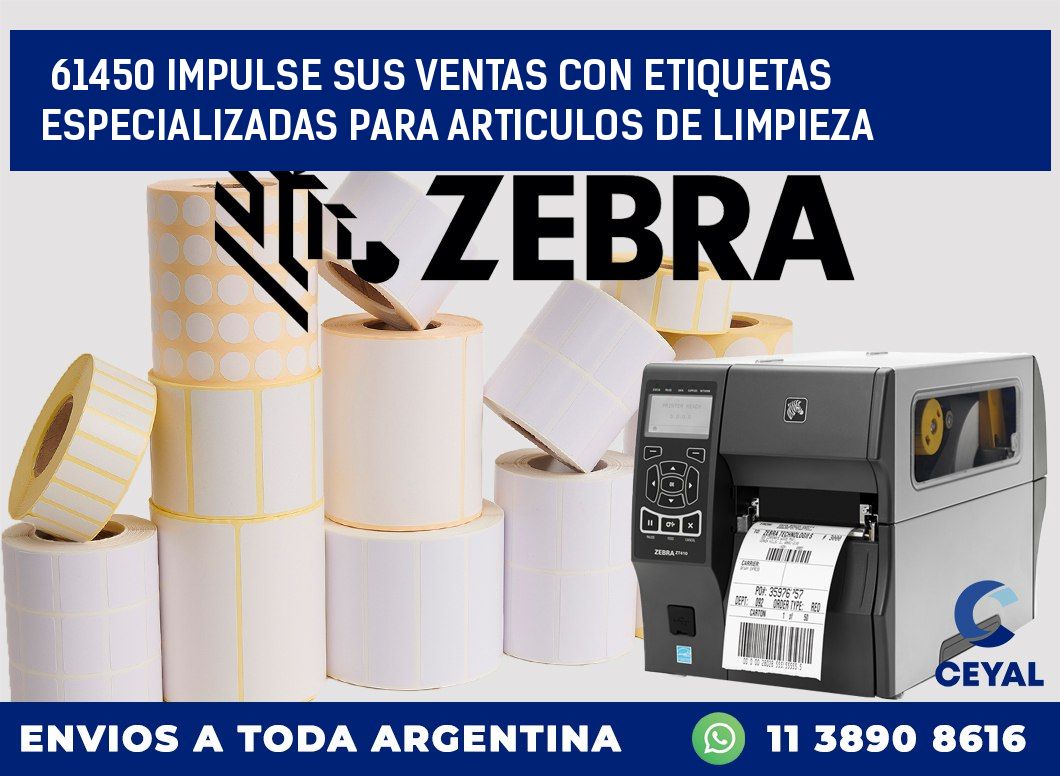 61450 IMPULSE SUS VENTAS CON ETIQUETAS ESPECIALIZADAS PARA ARTICULOS DE LIMPIEZA