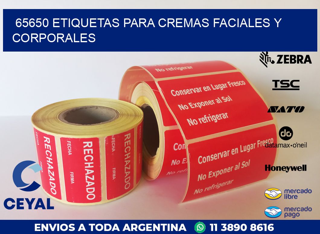 65650 ETIQUETAS PARA CREMAS FACIALES Y CORPORALES