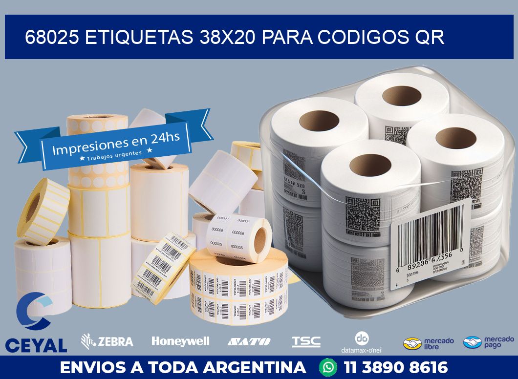 68025 ETIQUETAS 38X20 PARA CODIGOS QR