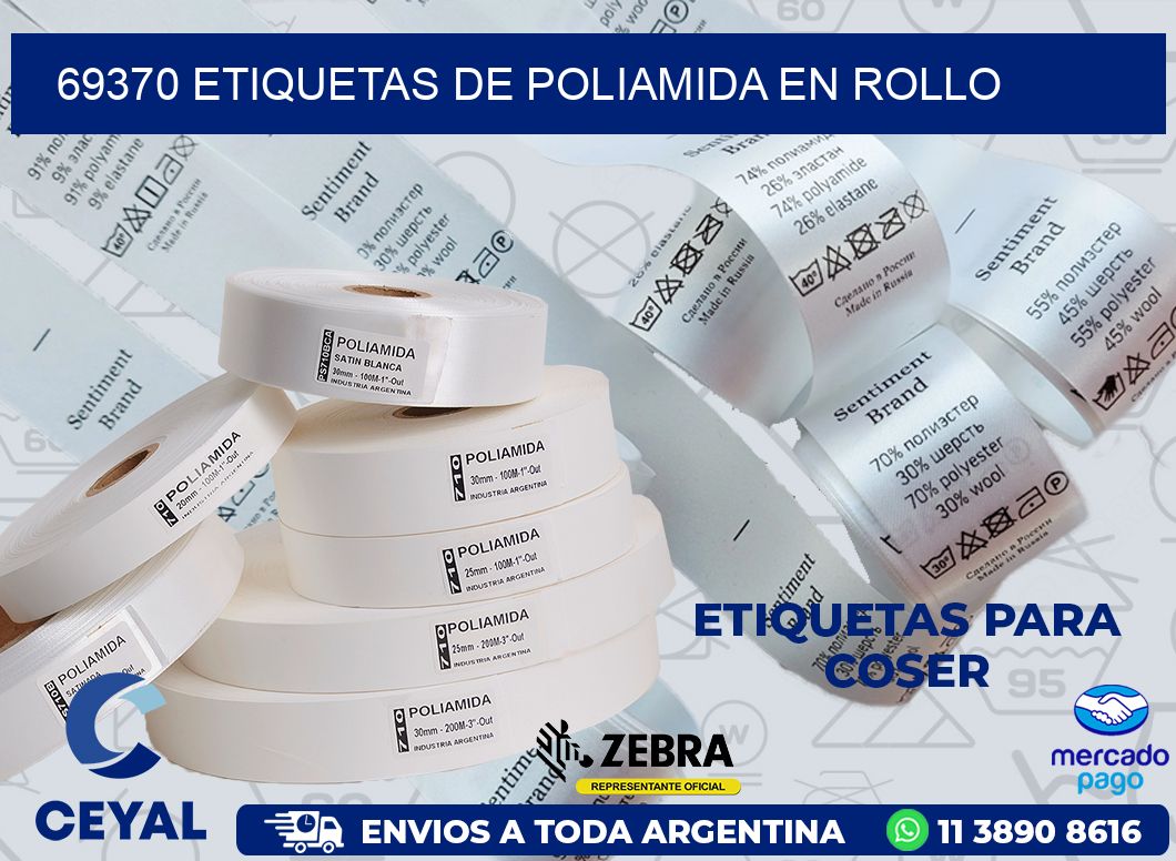 69370 ETIQUETAS DE POLIAMIDA EN ROLLO