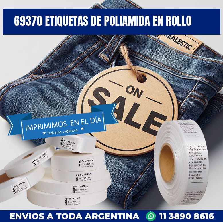 69370 ETIQUETAS DE POLIAMIDA EN ROLLO