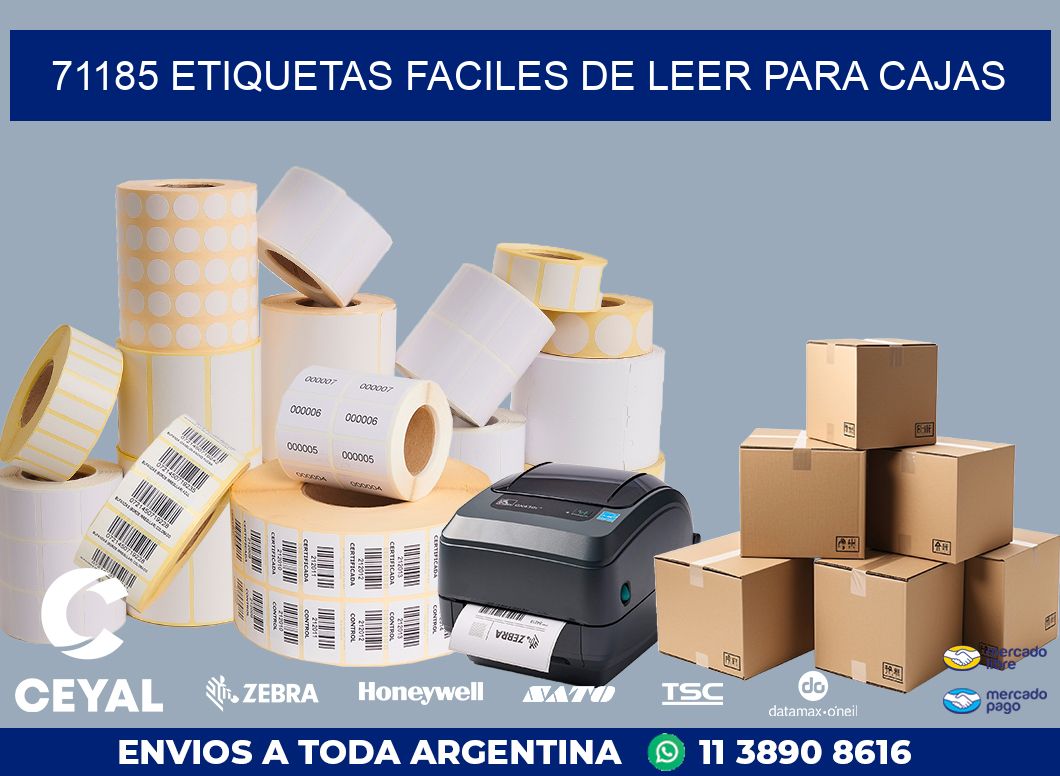 71185 ETIQUETAS FACILES DE LEER PARA CAJAS