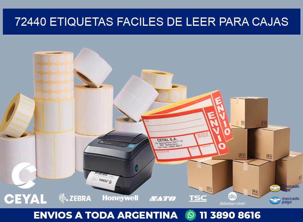 72440 ETIQUETAS FACILES DE LEER PARA CAJAS