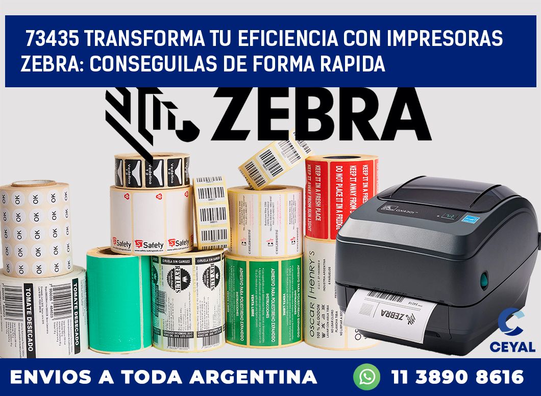 73435 TRANSFORMA TU EFICIENCIA CON IMPRESORAS ZEBRA: CONSEGUILAS DE FORMA RAPIDA