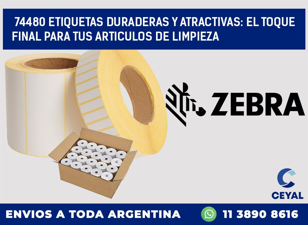 74480 ETIQUETAS DURADERAS Y ATRACTIVAS: EL TOQUE FINAL PARA TUS ARTICULOS DE LIMPIEZA