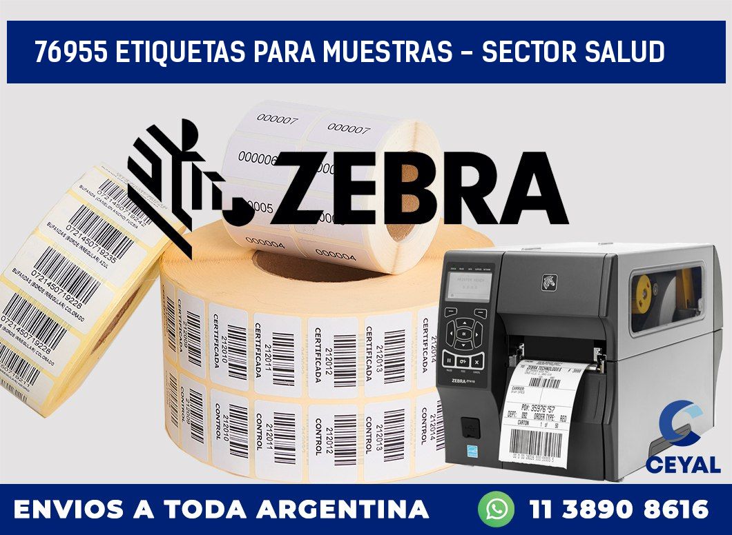 76955 ETIQUETAS PARA MUESTRAS - SECTOR SALUD