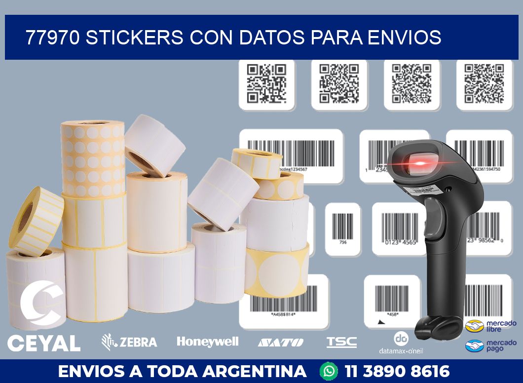 77970 STICKERS CON DATOS PARA ENVIOS