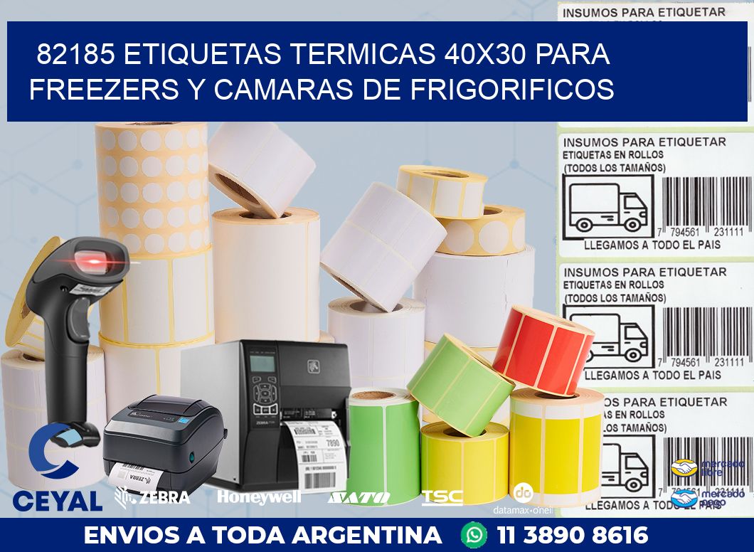 82185 ETIQUETAS TERMICAS 40X30 PARA FREEZERS Y CAMARAS DE FRIGORIFICOS