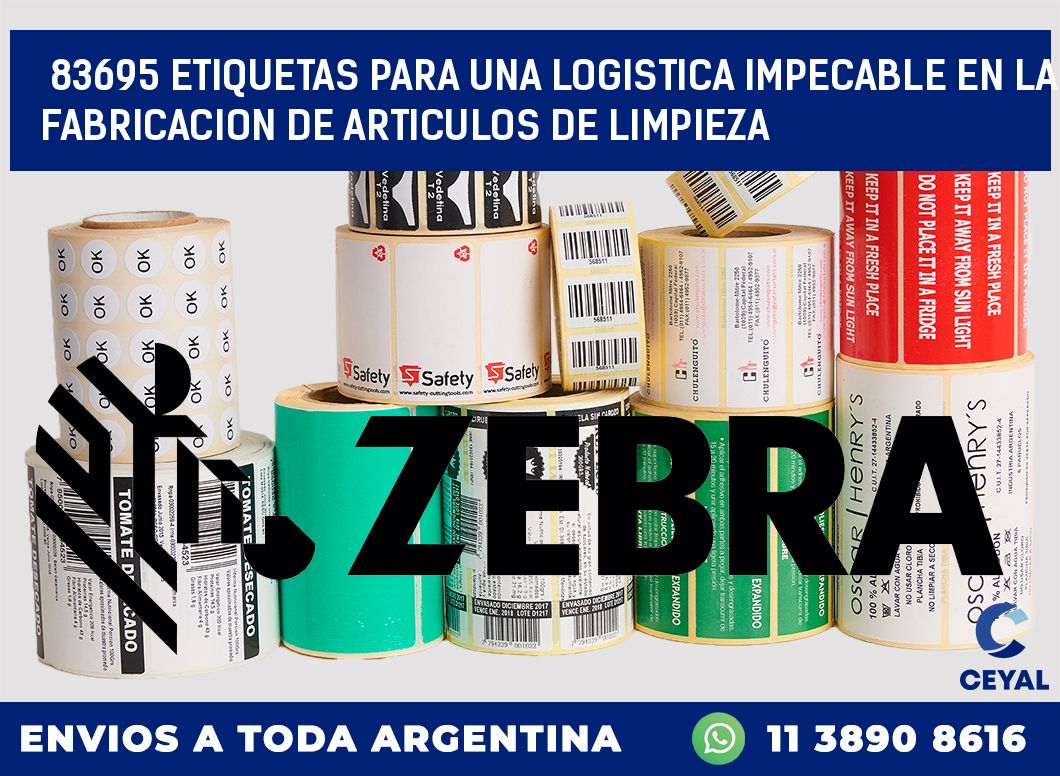83695 ETIQUETAS PARA UNA LOGISTICA IMPECABLE EN LA FABRICACION DE ARTICULOS DE LIMPIEZA