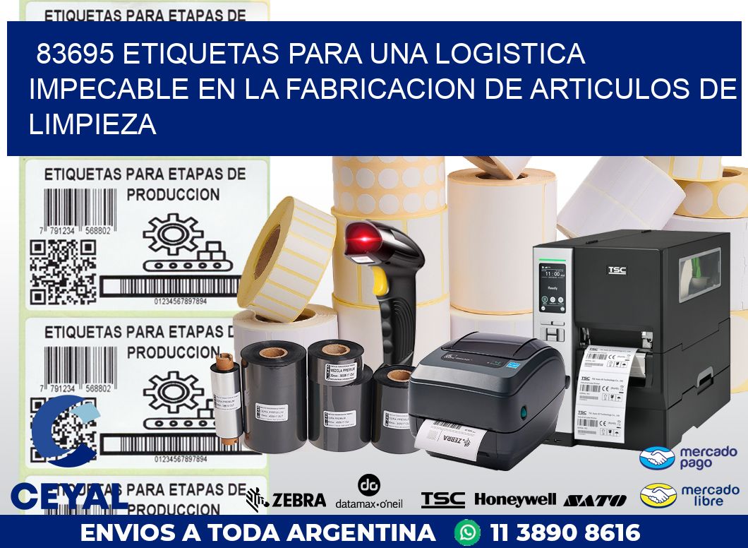83695 ETIQUETAS PARA UNA LOGISTICA IMPECABLE EN LA FABRICACION DE ARTICULOS DE LIMPIEZA