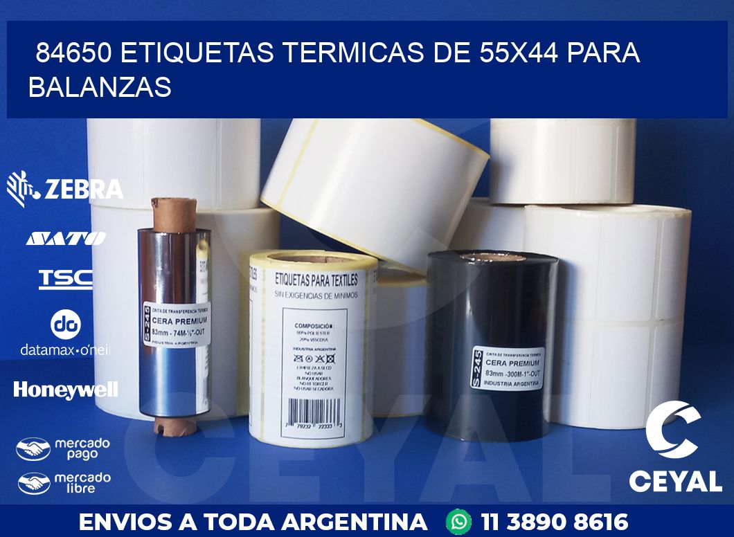 84650 ETIQUETAS TERMICAS DE 55X44 PARA BALANZAS