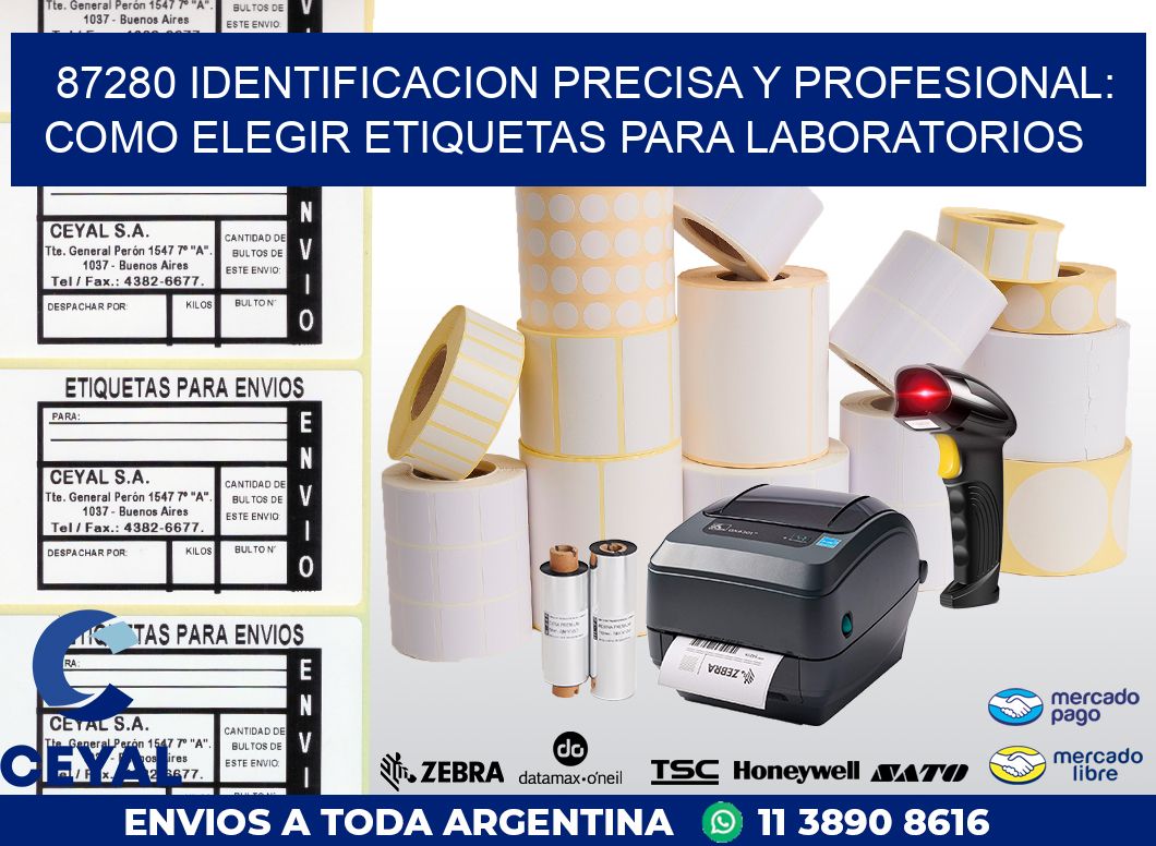 87280 IDENTIFICACION PRECISA Y PROFESIONAL: COMO ELEGIR ETIQUETAS PARA LABORATORIOS