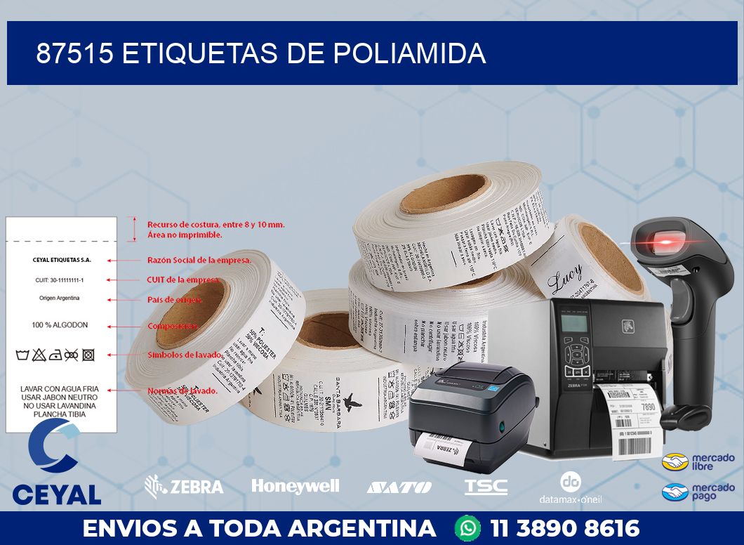 87515 ETIQUETAS DE POLIAMIDA
