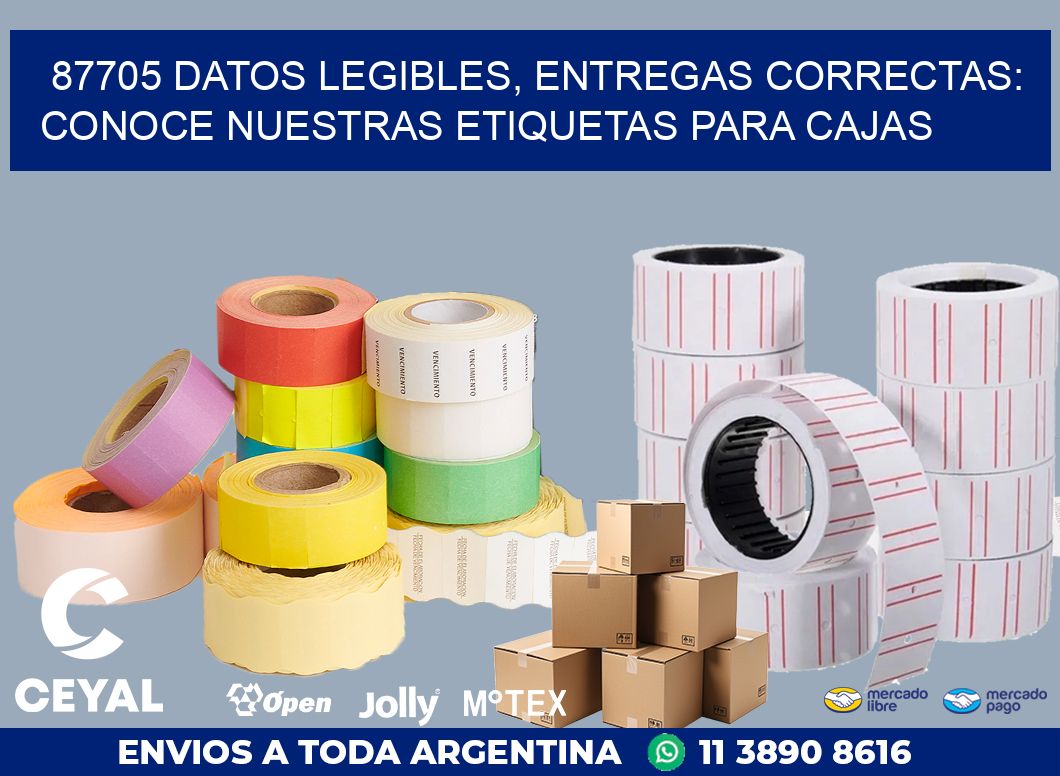 87705 DATOS LEGIBLES, ENTREGAS CORRECTAS: CONOCE NUESTRAS ETIQUETAS PARA CAJAS