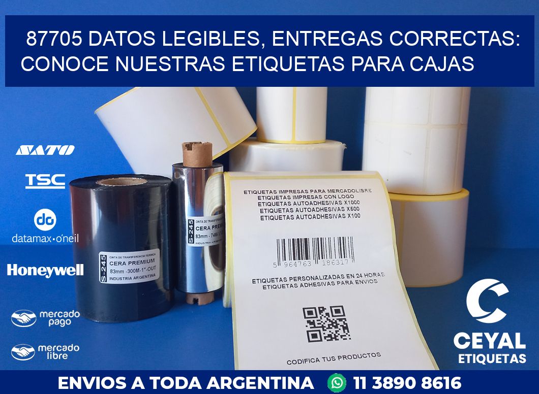 87705 DATOS LEGIBLES, ENTREGAS CORRECTAS: CONOCE NUESTRAS ETIQUETAS PARA CAJAS