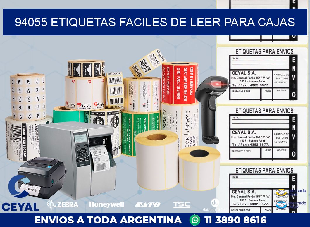 94055 ETIQUETAS FACILES DE LEER PARA CAJAS