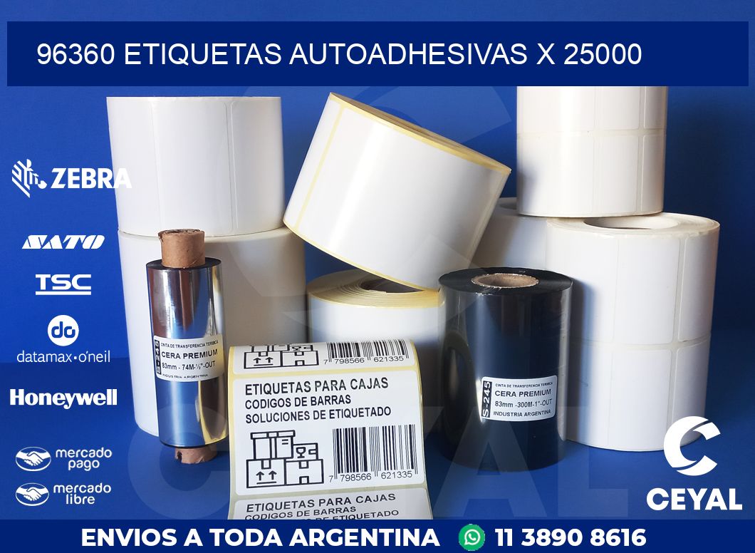 96360 ETIQUETAS AUTOADHESIVAS X 25000