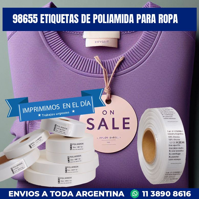 98655 ETIQUETAS DE POLIAMIDA PARA ROPA