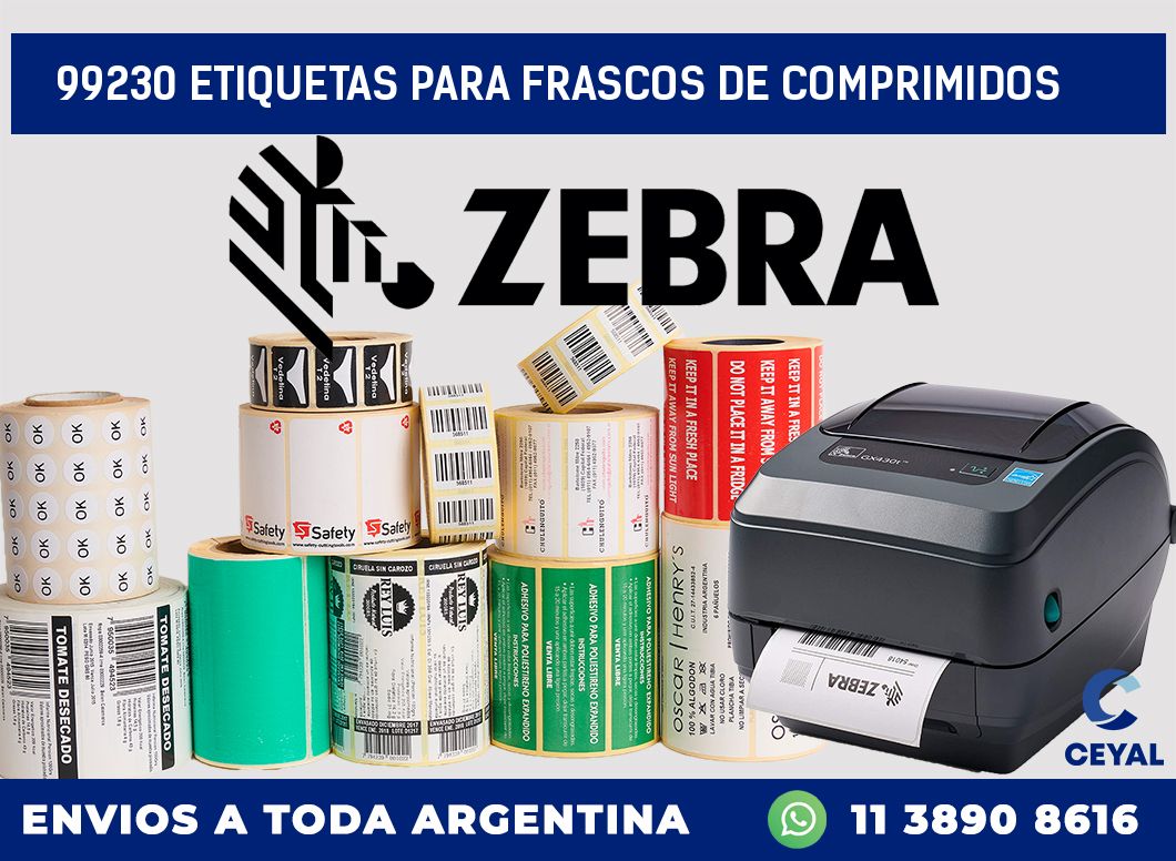 99230 ETIQUETAS PARA FRASCOS DE COMPRIMIDOS