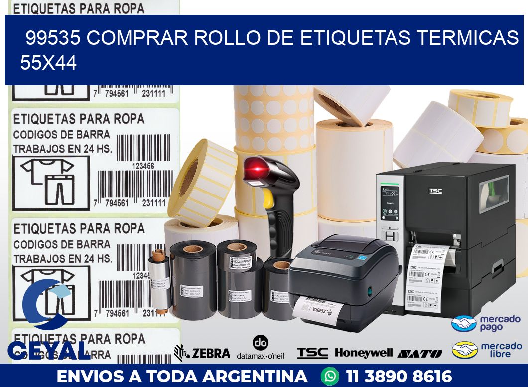 99535 COMPRAR ROLLO DE ETIQUETAS TERMICAS 55X44