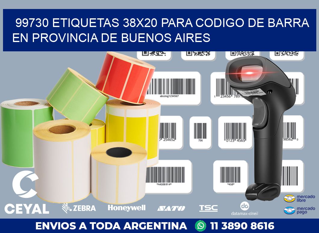 99730 ETIQUETAS 38X20 PARA CODIGO DE BARRA EN PROVINCIA DE BUENOS AIRES