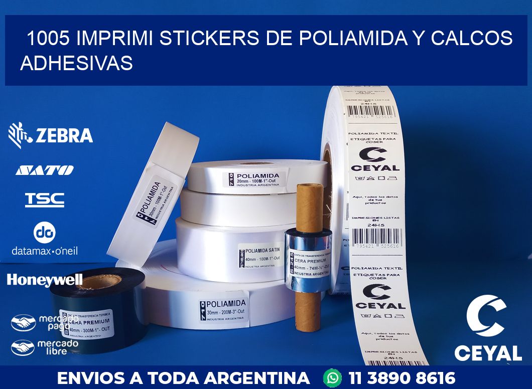1005 IMPRIMI STICKERS DE POLIAMIDA Y CALCOS ADHESIVAS