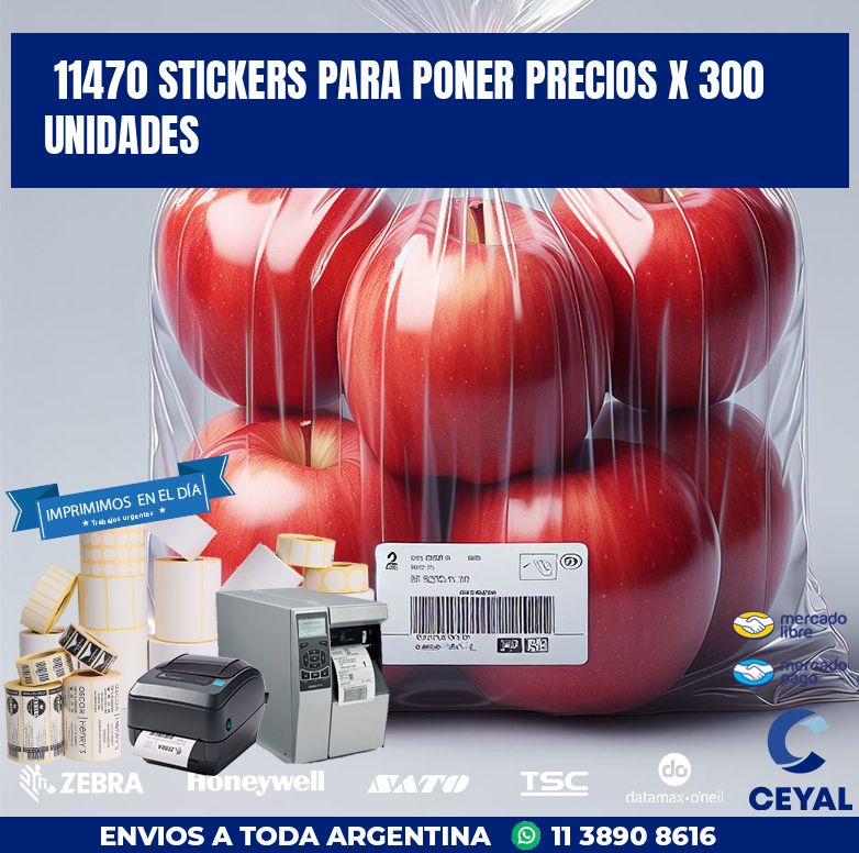 11470 STICKERS PARA PONER PRECIOS X 300 UNIDADES