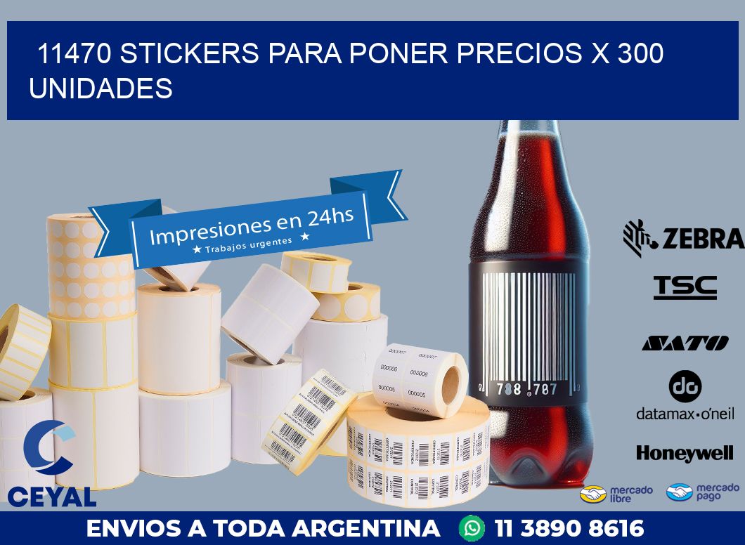 11470 STICKERS PARA PONER PRECIOS X 300 UNIDADES