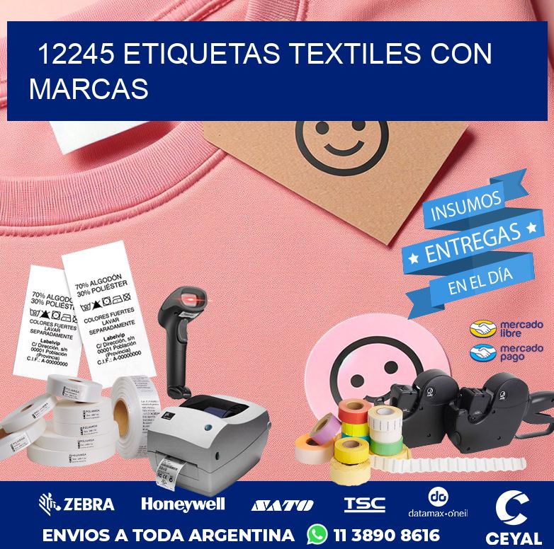 12245 ETIQUETAS TEXTILES CON MARCAS