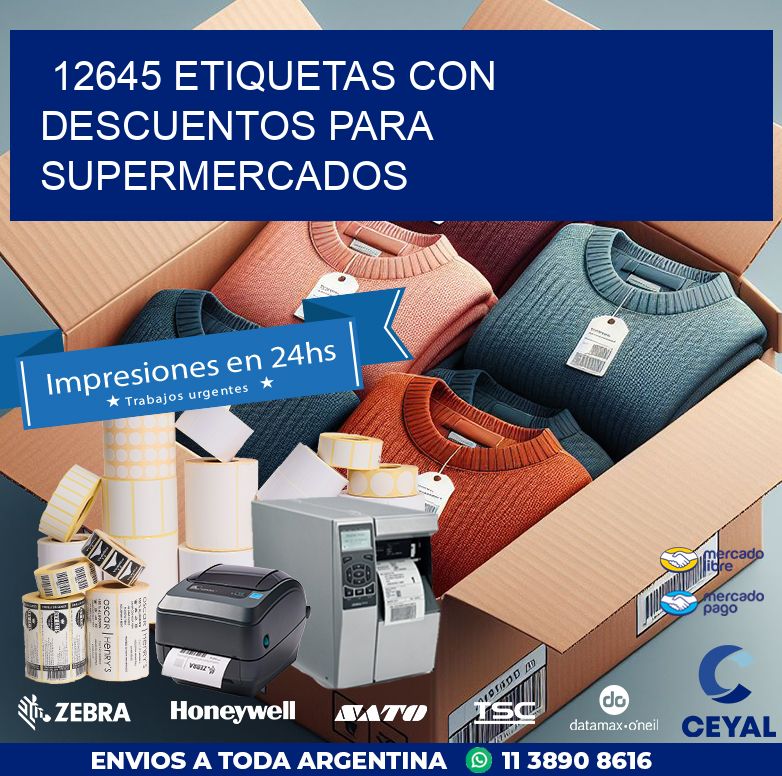 12645 ETIQUETAS CON DESCUENTOS PARA SUPERMERCADOS