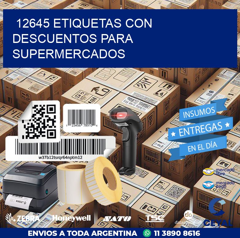 12645 ETIQUETAS CON DESCUENTOS PARA SUPERMERCADOS