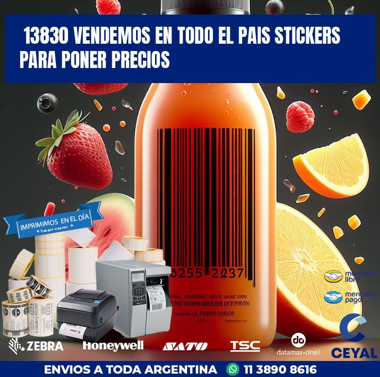 13830 VENDEMOS EN TODO EL PAIS STICKERS PARA PONER PRECIOS