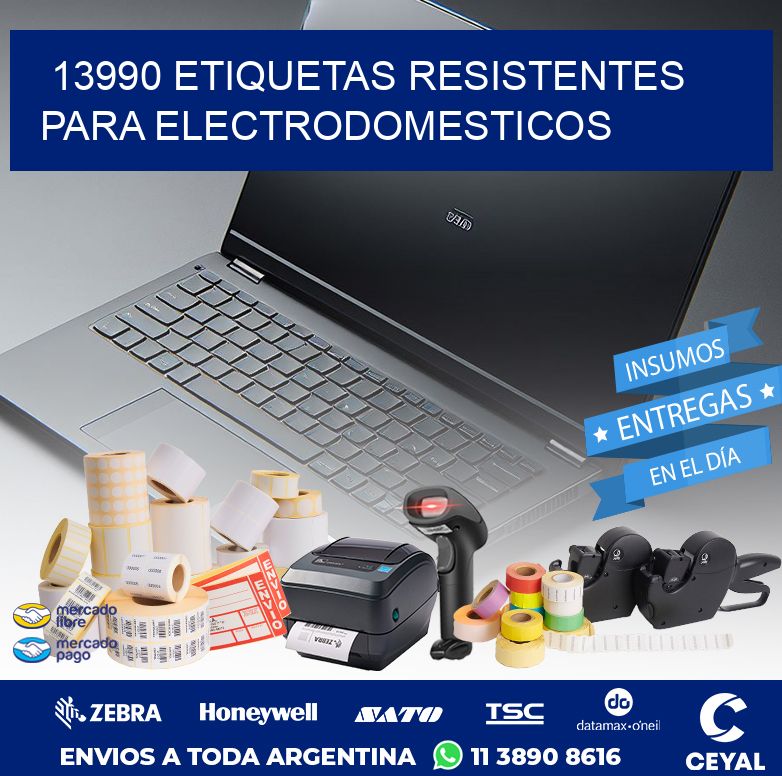 13990 ETIQUETAS RESISTENTES PARA ELECTRODOMESTICOS