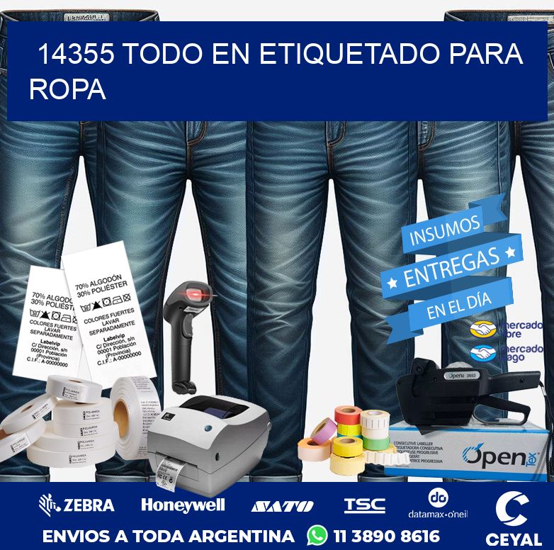 14355 TODO EN ETIQUETADO PARA ROPA