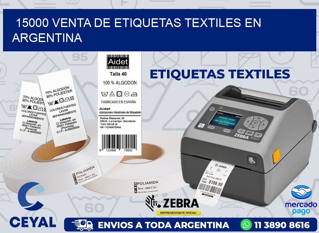 15000 VENTA DE ETIQUETAS TEXTILES EN ARGENTINA