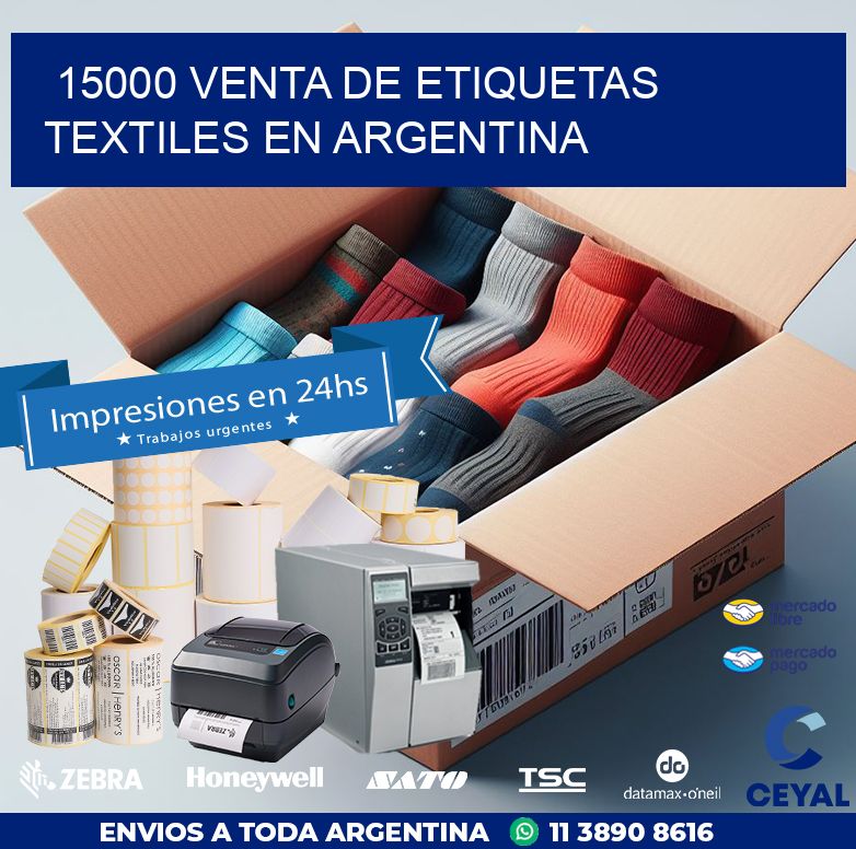 15000 VENTA DE ETIQUETAS TEXTILES EN ARGENTINA