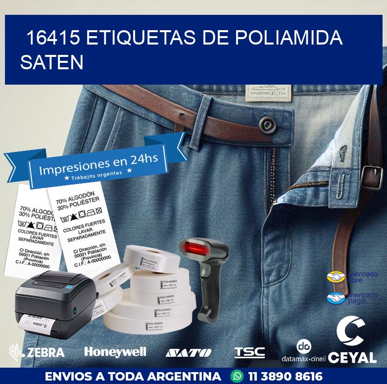 16415 ETIQUETAS DE POLIAMIDA SATEN