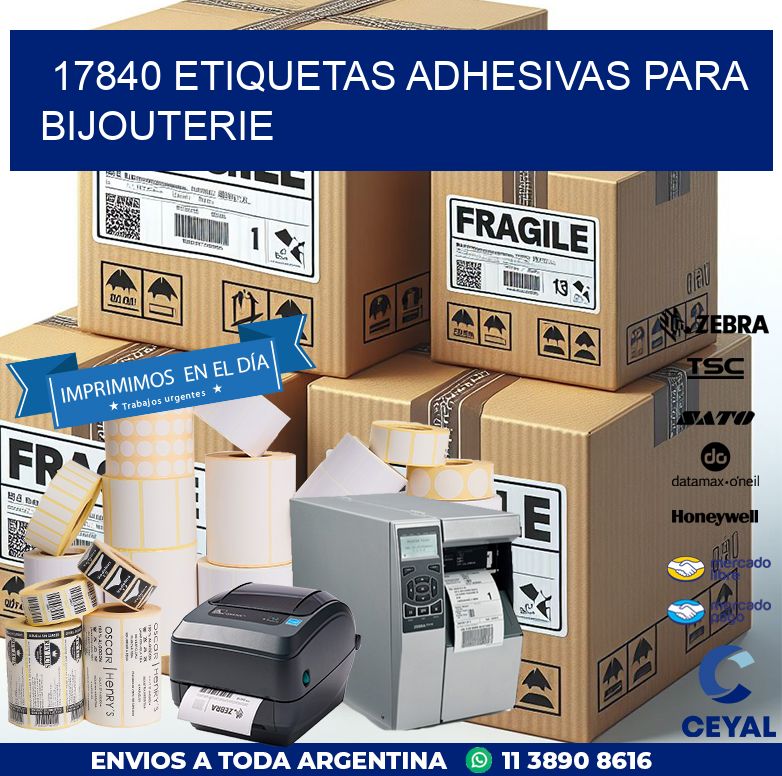 17840 ETIQUETAS ADHESIVAS PARA BIJOUTERIE