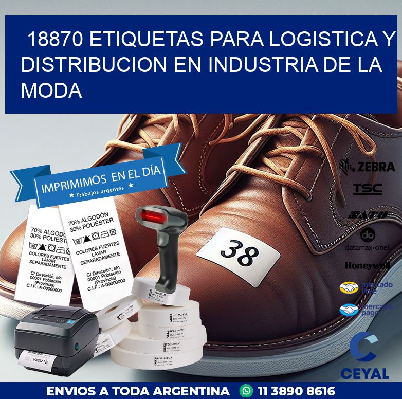 18870 ETIQUETAS PARA LOGISTICA Y DISTRIBUCION EN INDUSTRIA DE LA MODA