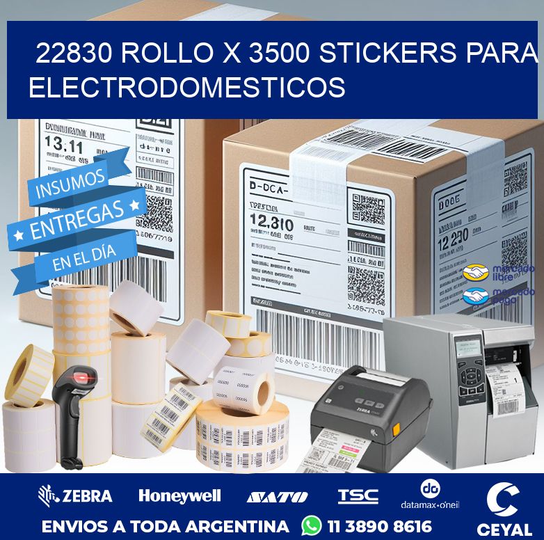 22830 ROLLO X 3500 STICKERS PARA ELECTRODOMESTICOS