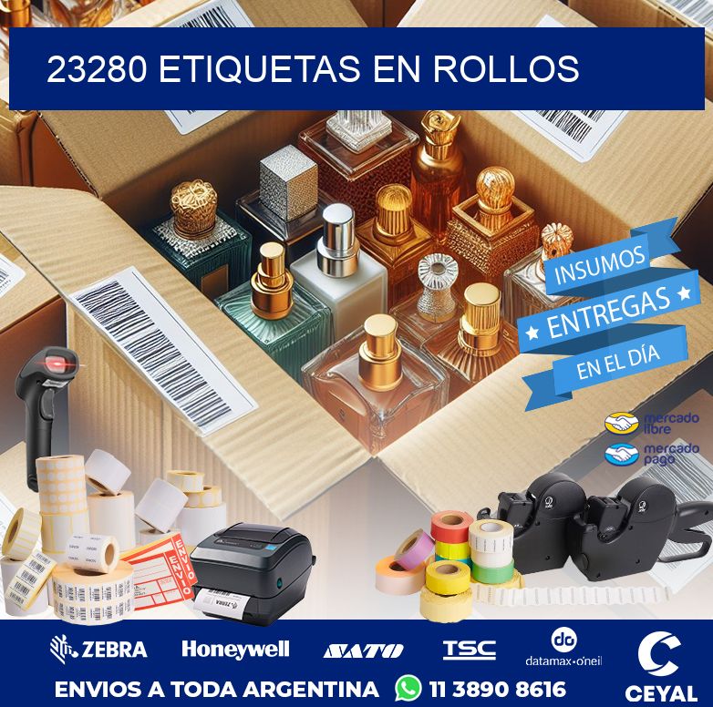 23280 ETIQUETAS EN ROLLOS