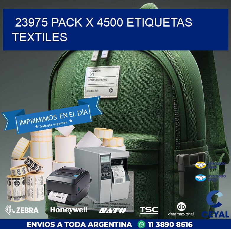 23975 PACK X 4500 ETIQUETAS TEXTILES