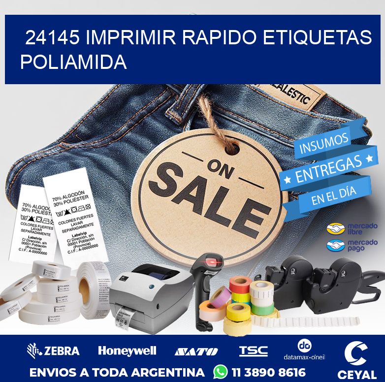 24145 IMPRIMIR RAPIDO ETIQUETAS POLIAMIDA