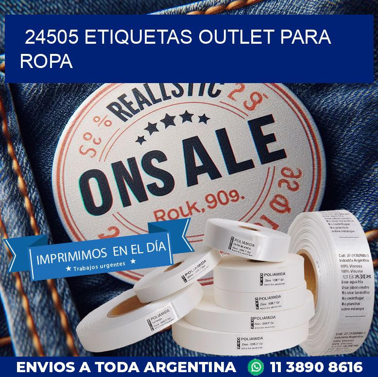 24505 ETIQUETAS OUTLET PARA ROPA