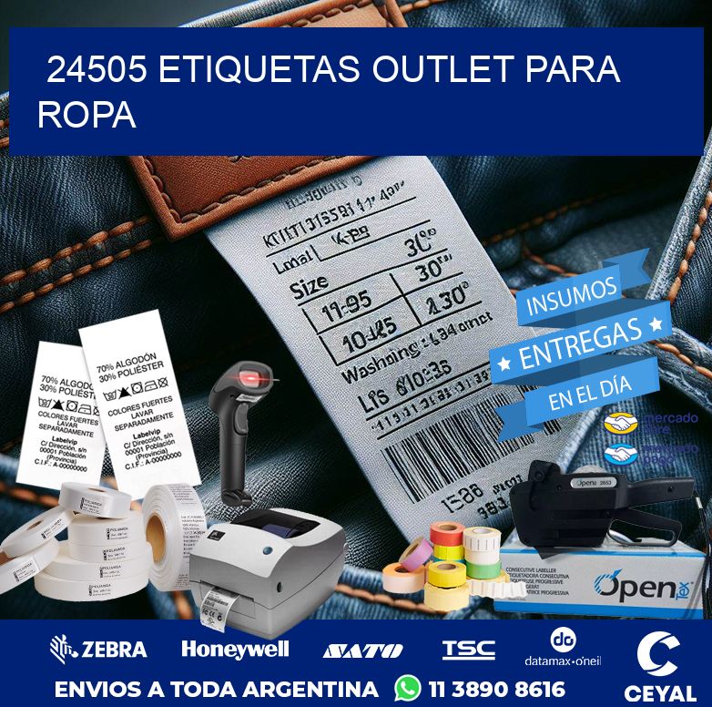 24505 ETIQUETAS OUTLET PARA ROPA