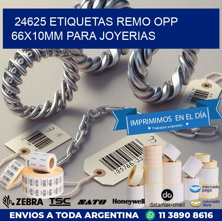 24625 ETIQUETAS REMO OPP 66X10MM PARA JOYERIAS